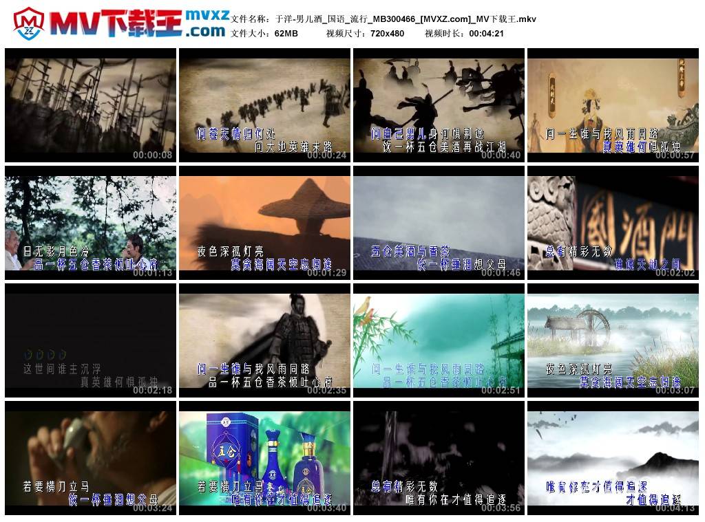 于洋-男儿酒_国语_流行_MB300466